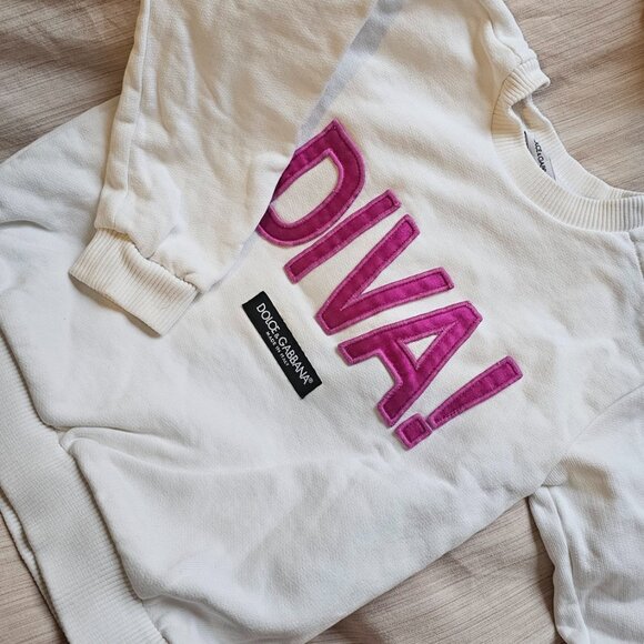 Dolce Gabanna baby girls white sweat top- size 18-24 months - Picture 5 of 7